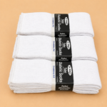 Dr. King's Tube Diabetic Socks – Non-Binding Band-Free Design – White – 1 Dozen (12 Pairs)