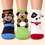 3D Animal Character Kids Socks – Assorted Designs & Colors – 1 Dozen (12 Pairs)